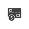 Dollar credit card vector icon