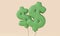 Dollar currency sign floating balloon. Inflation concept. 3D Rendering