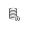 Dollar data outline icon