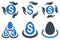 Dollar Deposit Care Flat Glyph Icons
