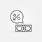 Dollar Devaluation vector Currency Value Lowering line icon