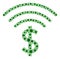 Dollar Emission Coronavirus Composition Icon of Infection Elements