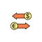 dollar, euro, arrows icon. Element of finance illustration. Signs and symbols icon can be used for web, logo, mobile app, UI, UX