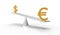 Dollar and Euro Currency symbol comparison