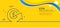 Dollar exchange line icon. Money refund or cashback sign. Minimal line yellow banner. Vector