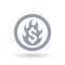 Dollar flame icon. Burning money symbol.