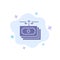 Dollar, Flow, Money, Cash, Report Blue Icon on Abstract Cloud Background