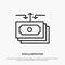 Dollar, Flow, Money, Cash, Report Line Icon Vector