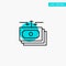 Dollar, Flow, Money, Cash, Report turquoise highlight circle point Vector icon