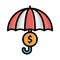 Dollar, funds protection Vector Icon which can easily modify or edit