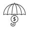 Dollar, funds protection Vector Icon which can easily modify or edit