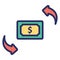 Dollar  Glyph Style vector icon which can easily modify or edit