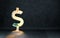 Dollar icon showing inside of interior with sunray shiny realistic background