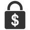 Dollar Lock Flat Icon