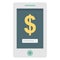 Dollar, m commerce Color Isolated Vector icon which can be easily modified