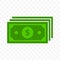 Dollar money cash vector icon, ATM bank dollar cash money payment sign