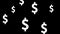 Dollar money mark sign symbol scroll down animation video footage 3