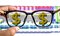 Dollar money sign in glasses, dollar symbol and glasses for business finance online concept, make money and online business work