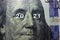 Dollar note with Franklin on it. Close Up photo. American money. 2021 year dollar currency rate. Economic crisis. New political