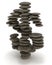 Dollar. Pebble stack shaped as currency sign