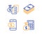 Dollar, Phone payment and Accounting wealth icons set. Finance calculator sign. Vector