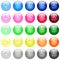 Dollar piggy bank icons in color glossy buttons