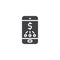 Dollar rate mobile application vector icon