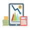 Dollar Rouble rate, currency exchange icons