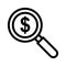 Dollar search icon