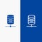 Dollar, Server, Money, Computing Line and Glyph Solid icon Blue banner