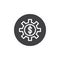 Dollar setting cog gear icon vector