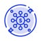 Dollar, Share, Network Blue Dotted Line Line Icon