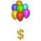 Dollar Sign With Balloons