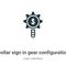 Dollar sign in gear configuration tool vector icon on white background. Flat vector dollar sign in gear configuration tool icon