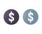 dollar sign gray color icon with texture sign with symbol