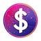 Dollar sign icon creative trendy colorful round button illustration