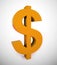 Dollar sign icon depicts american money earnings currency or profit - 3d illustration