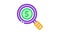 Dollar Sign In Magnifier Glass Center Icon Animation