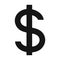 Dollar sign.Realtor single icon in black style vector symbol stock illustration web.