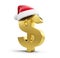 Dollar sign santa hat