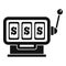 Dollar slot machine icon, simple style