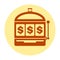 Dollar slot machine icon vector illustration