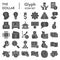 Dollar solid icon set. Money savings signs collection, sketches, logo illustrations, web symbols, glyph style pictograms