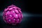 Dollar symbol on a ball, symbolic of the global economy with pink dollar buttons on a black background with copy space