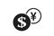 Dollar to japanese yen currency exchange icon