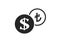 Dollar to turkish lira currency exchange icon. exchange and banking transfer symbol