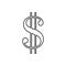 Dollar vectpr icon. money illustration symbol. currency sign or logo.