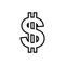 Dollar vectpr icon. money illustration symbol. currency sign or logo.