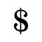 Dollar vectpr icon. money illustration symbol. currency sign or logo.