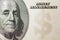 Dollars closeup. Benjamin Franklin`s portrait on one hundred dol